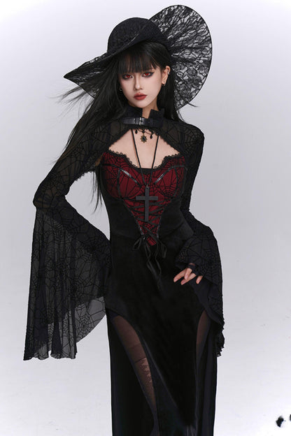 Sexy Gothic Halloween Camisole Dress Set-Up
