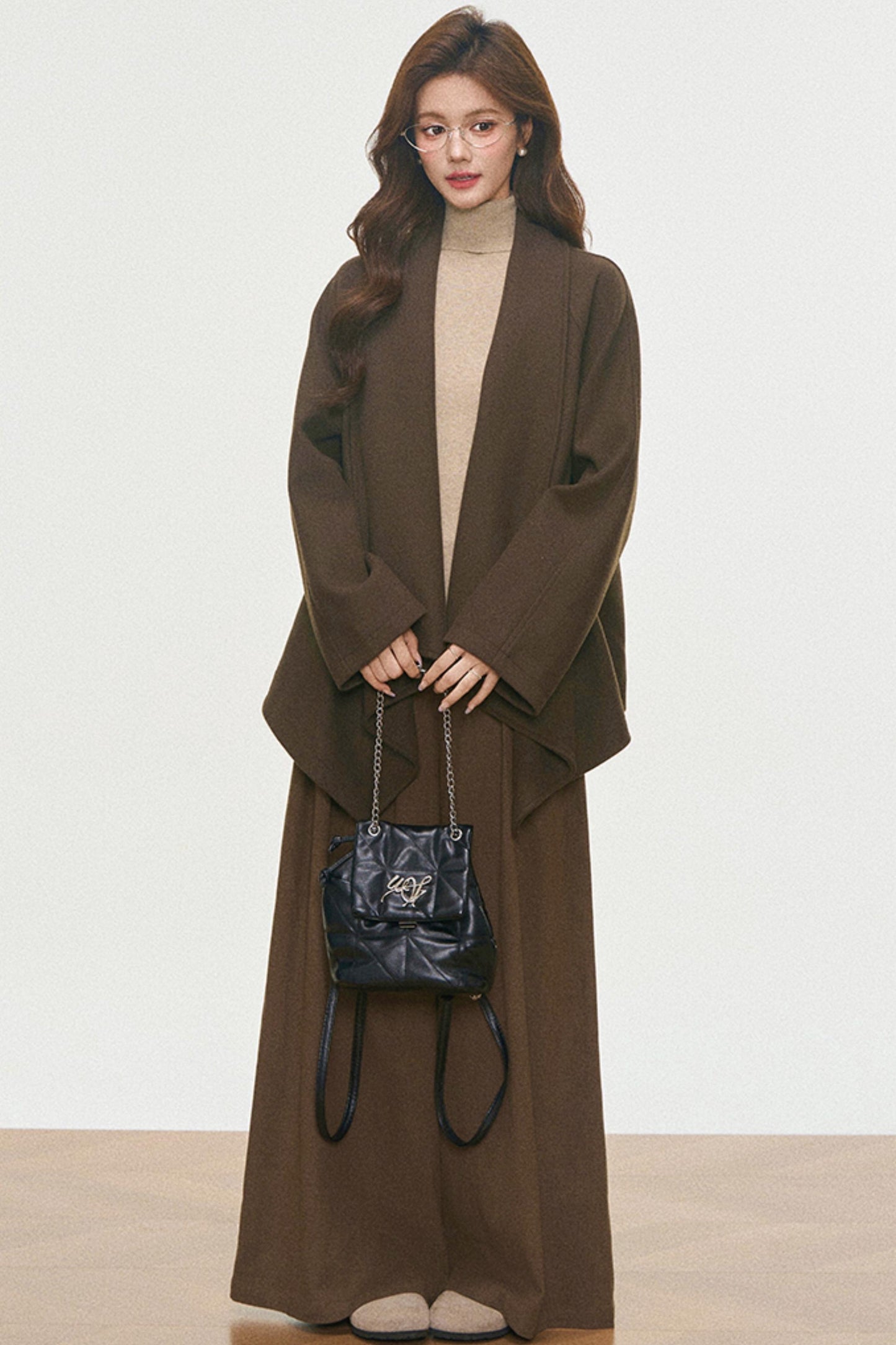 Wool Coat and Turtleneck Set-Up