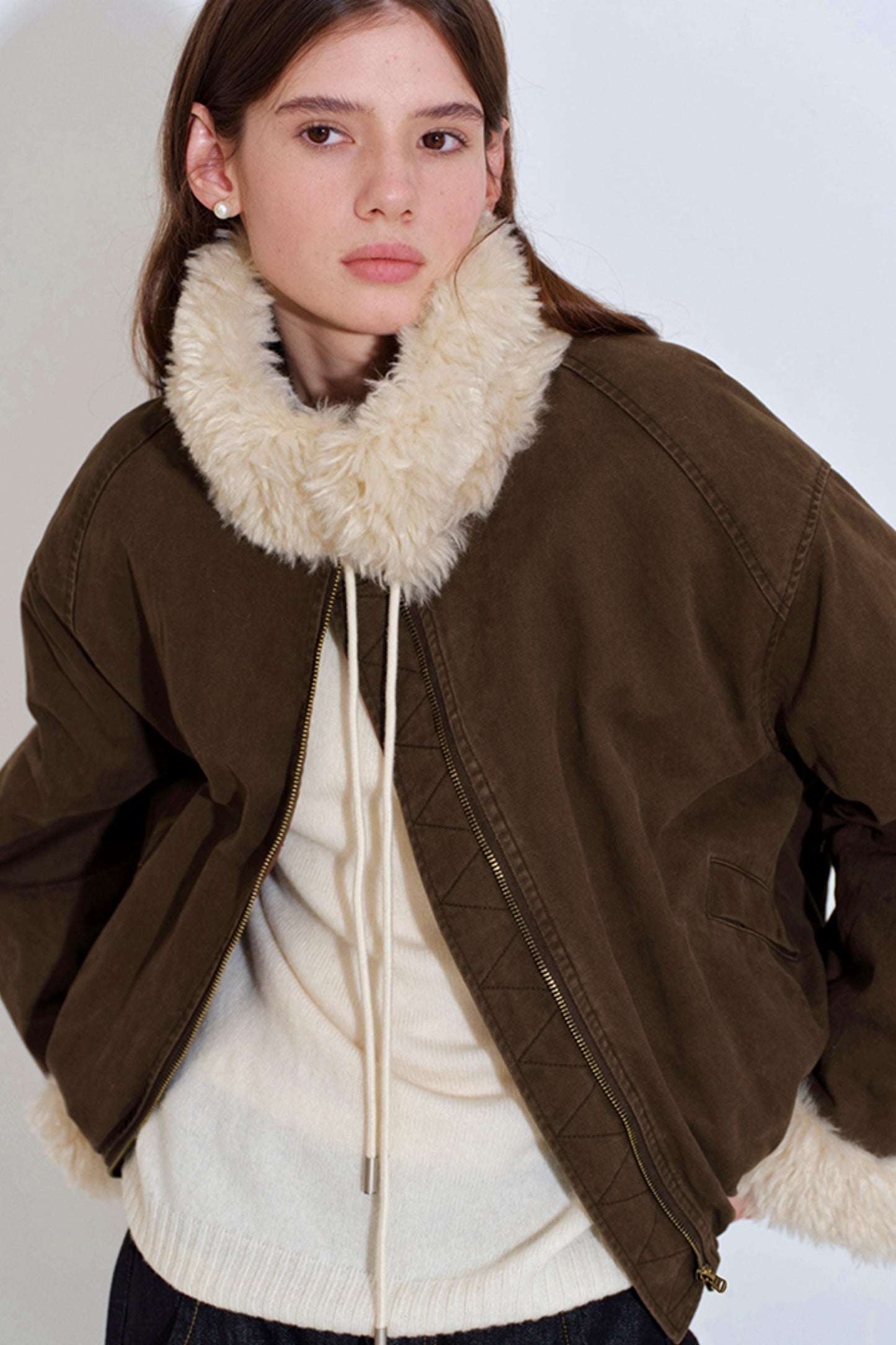 Color-Blocked Floral Cotton Jacket