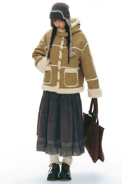 Integrated Hooded Short Coat