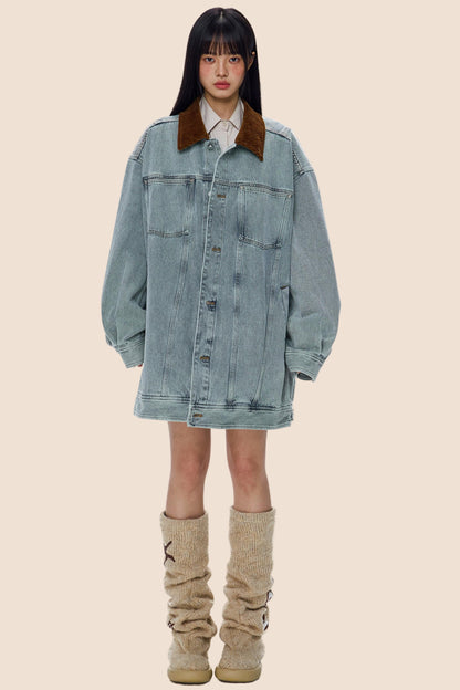 Vintage Denim Cargo Jacket