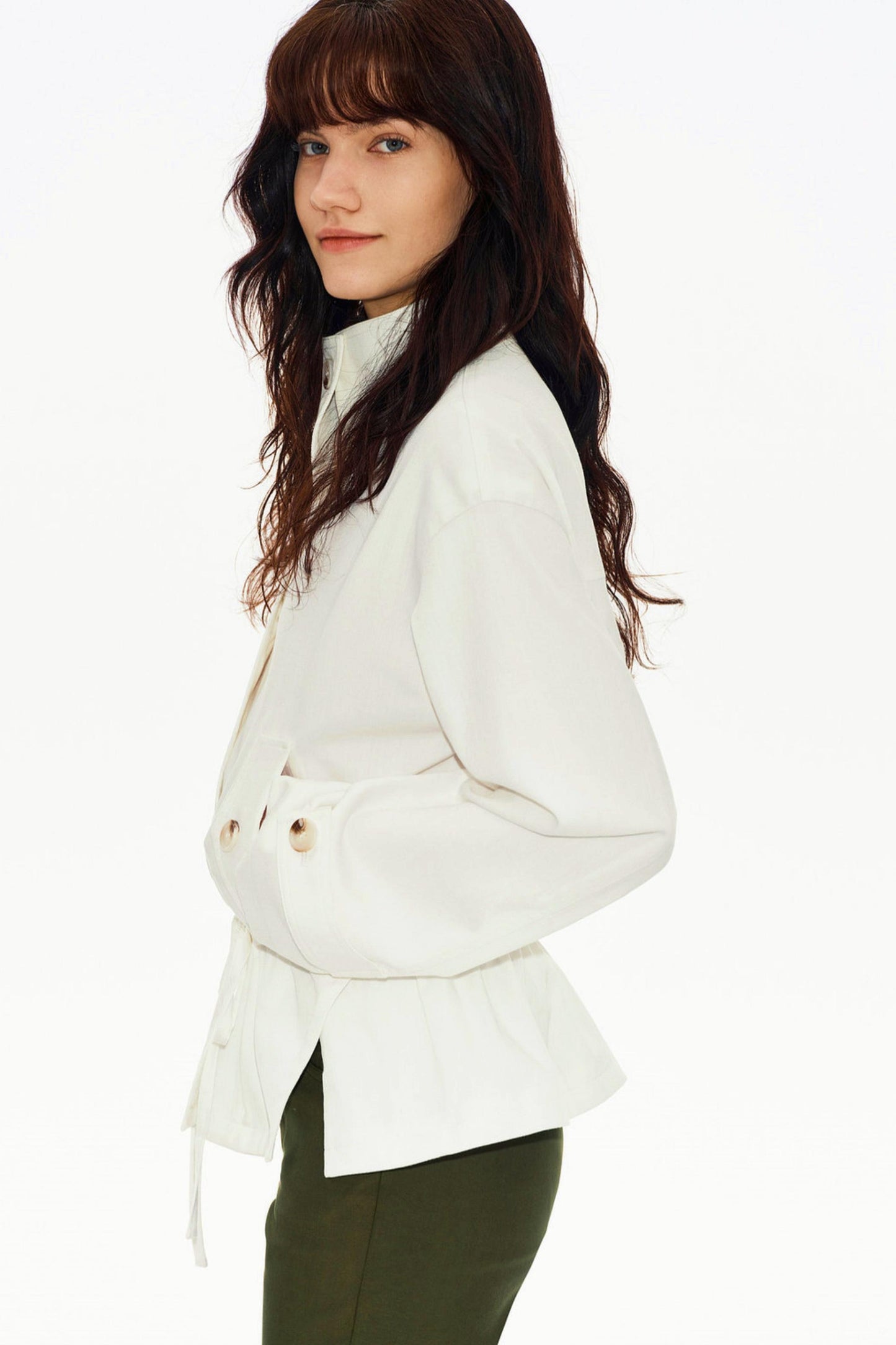 Acetat-Mischung Slimming Jacke