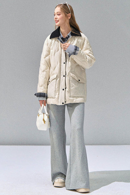 Grey Straight-Leg Sweatpants