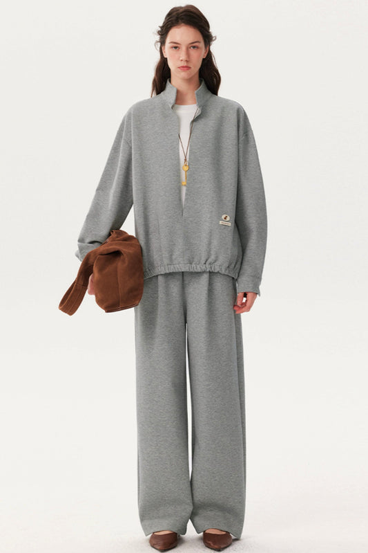 Fake Two-Piece Sweatshirt Pants Set-Up