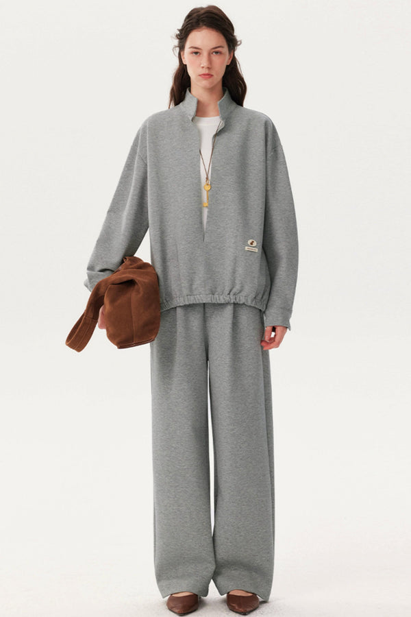 Fake Two-Piece Sweatshirt Pants Set-Up