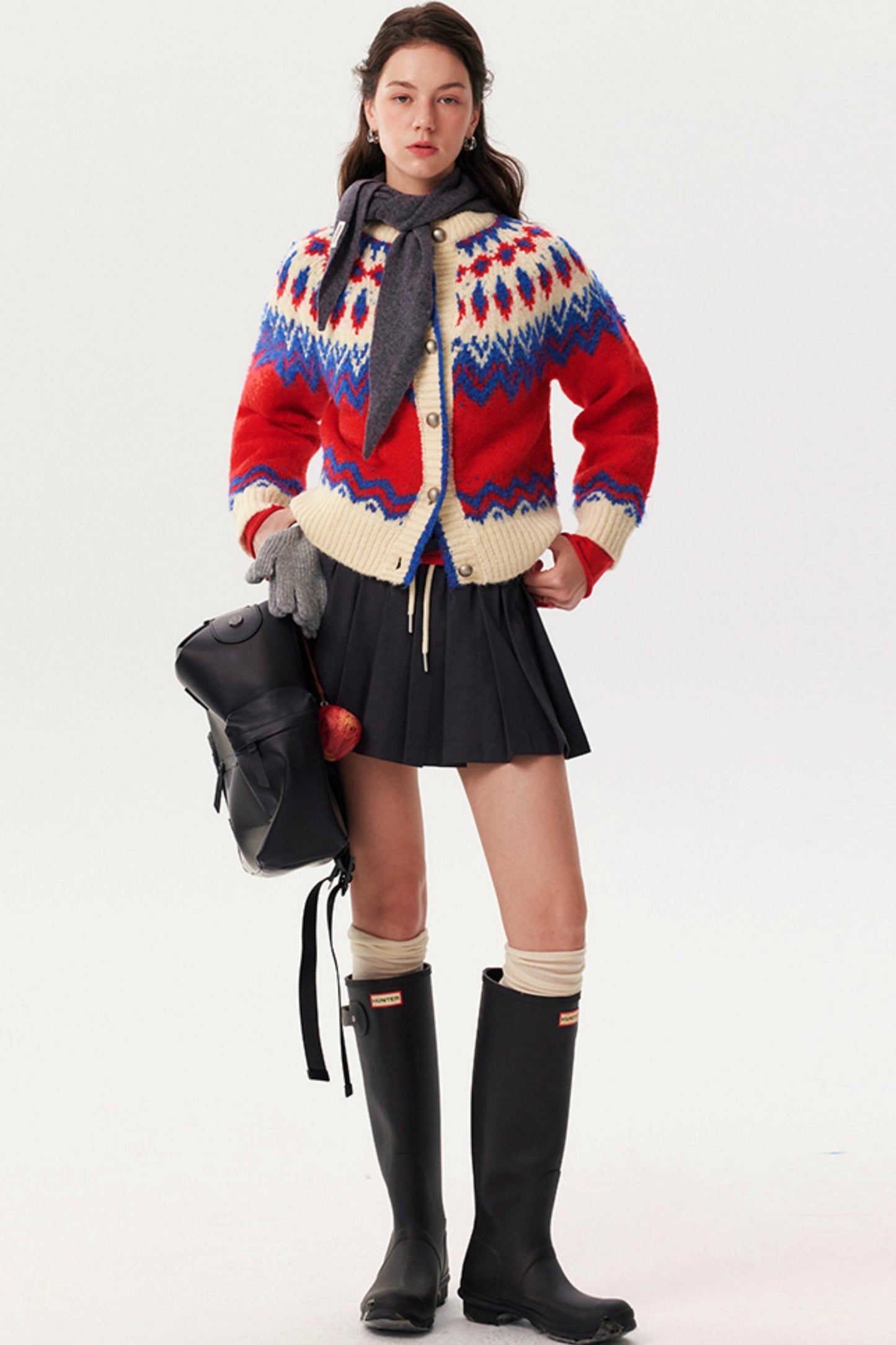 Alpaca Wool Fair Isle Jacquard Sweater