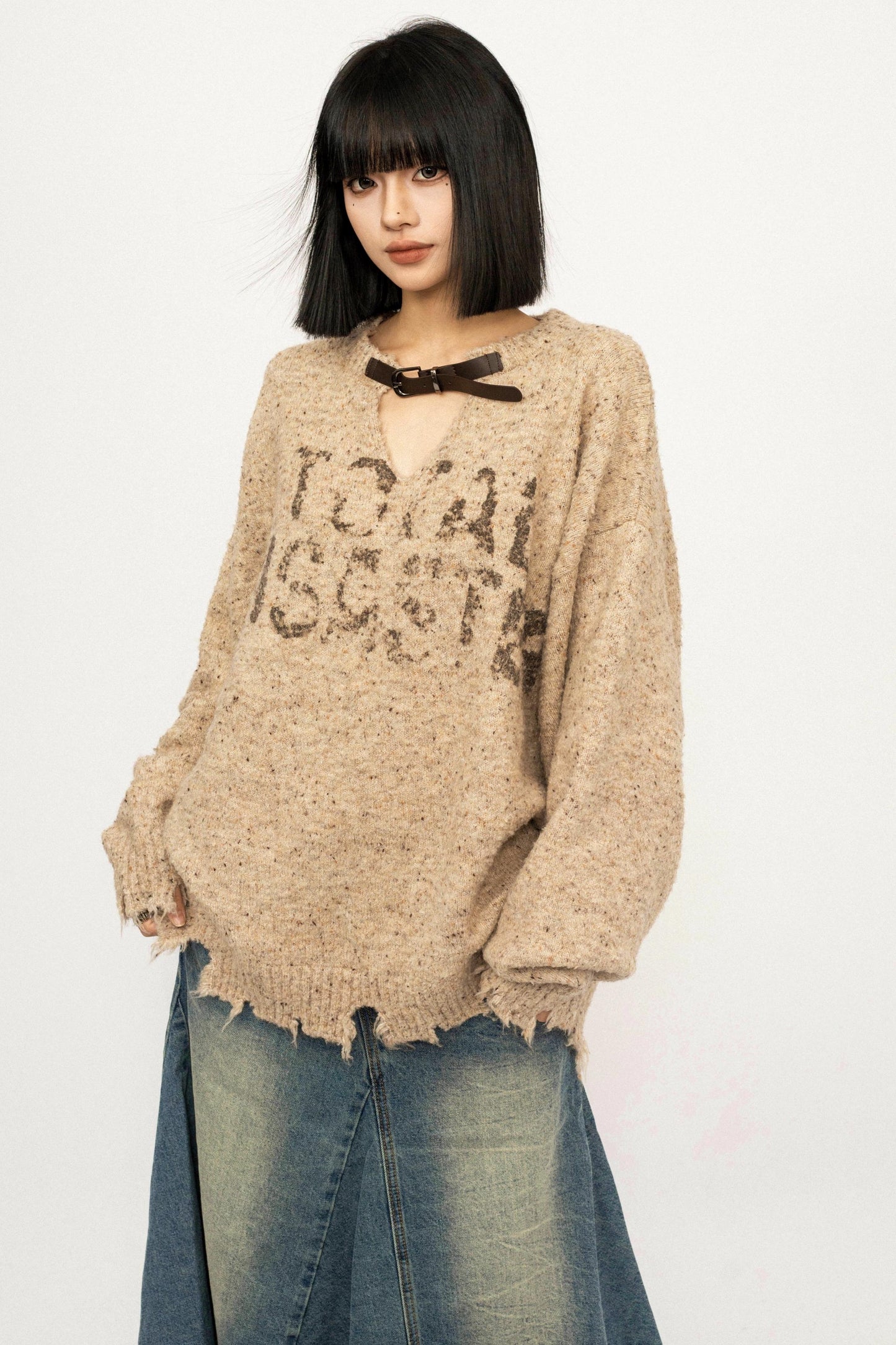 Retro Gray Knitted Sweater