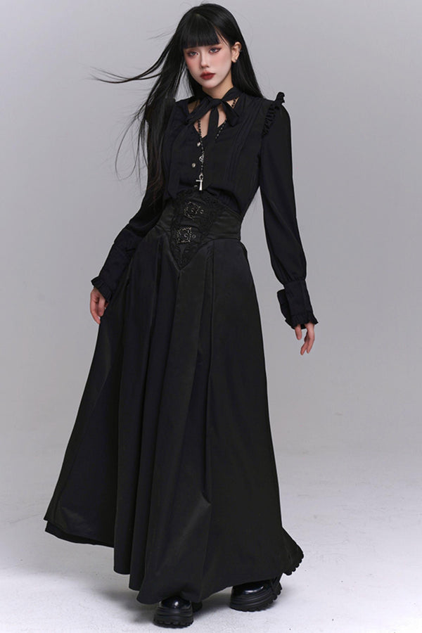 Chic Black Elegant Skirt Set-Up