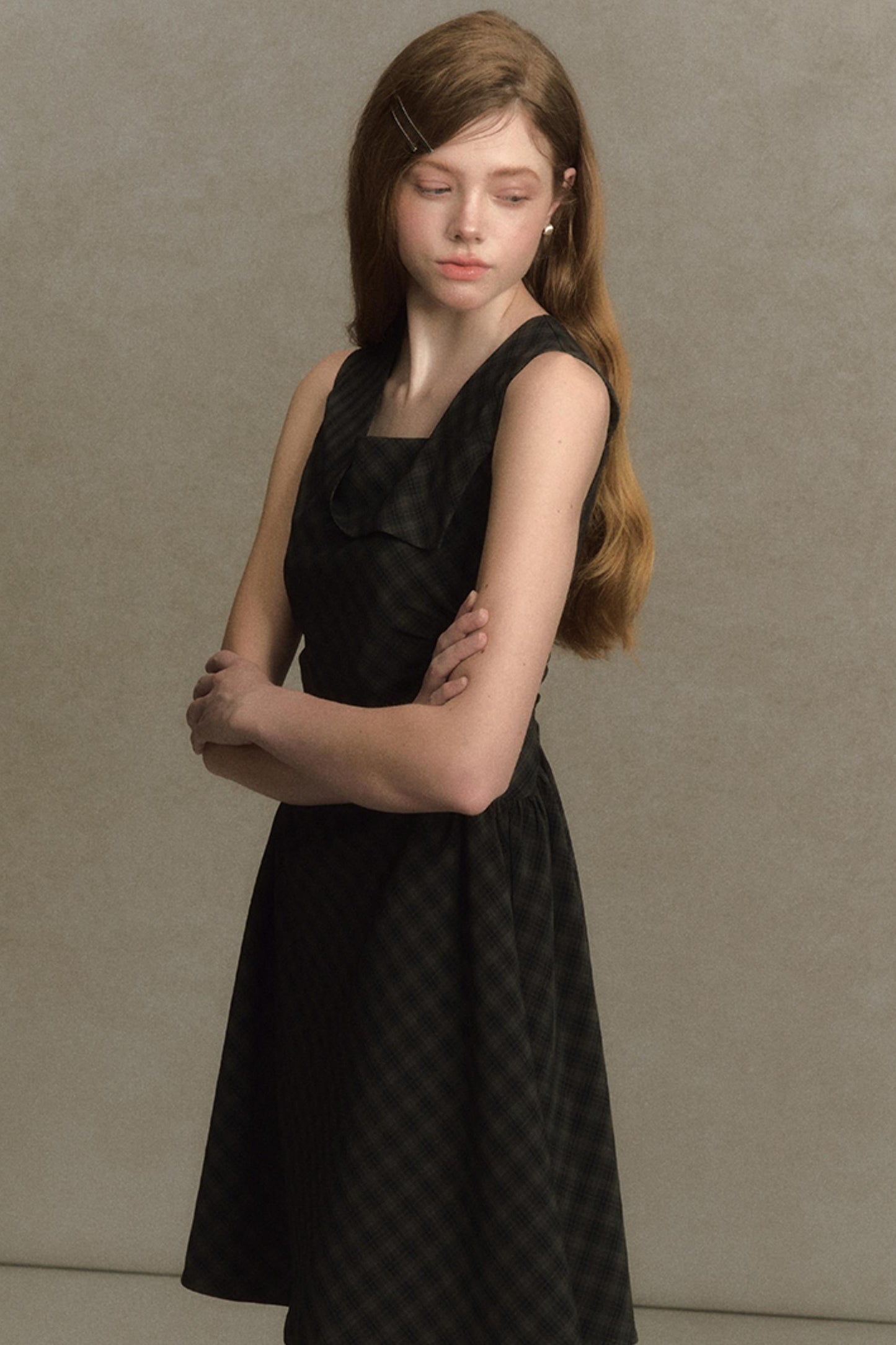 Plaid Sleeveless Dress