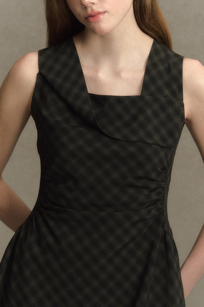 Plaid Sleeveless Dress