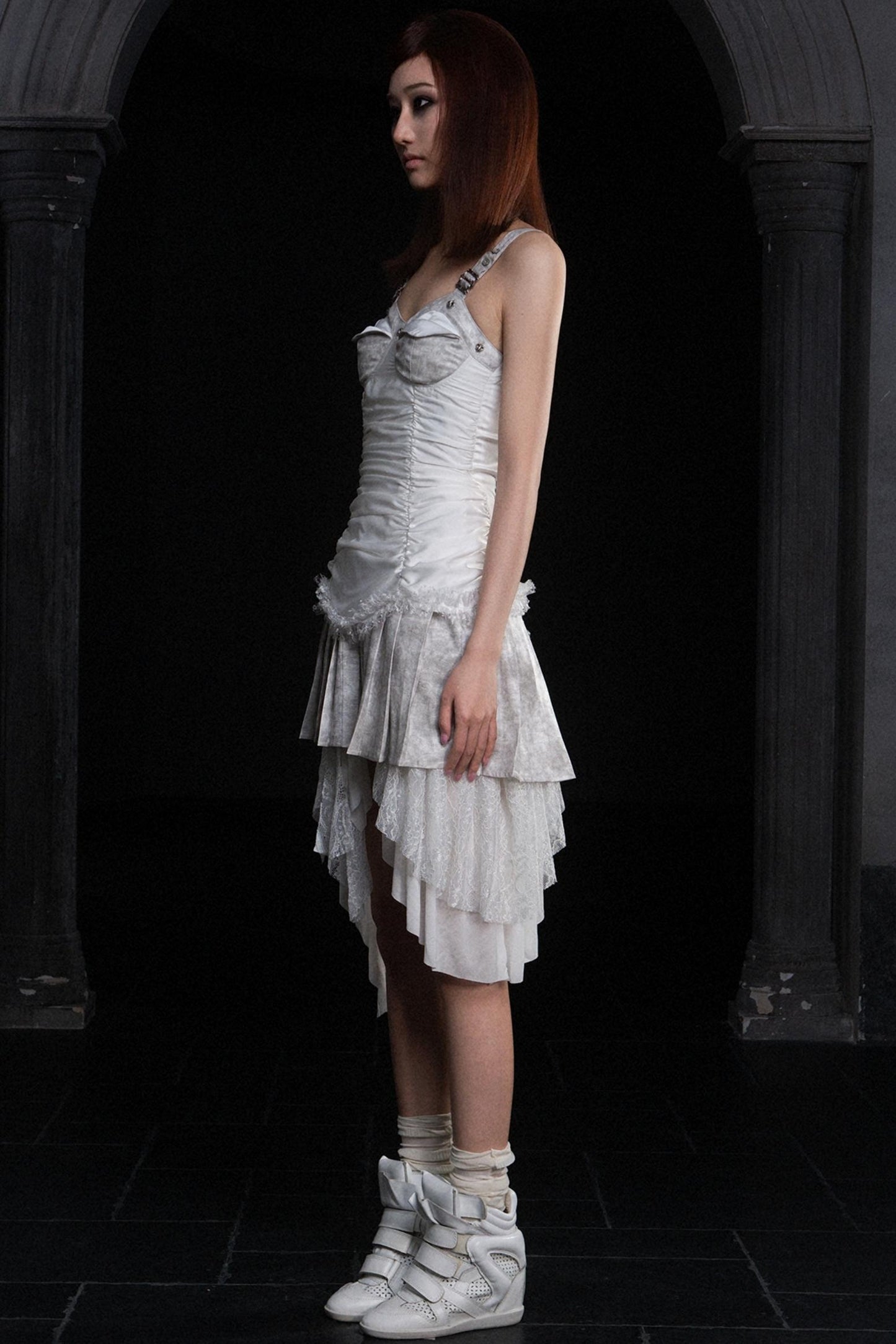 Punk Peplum Halter Dress