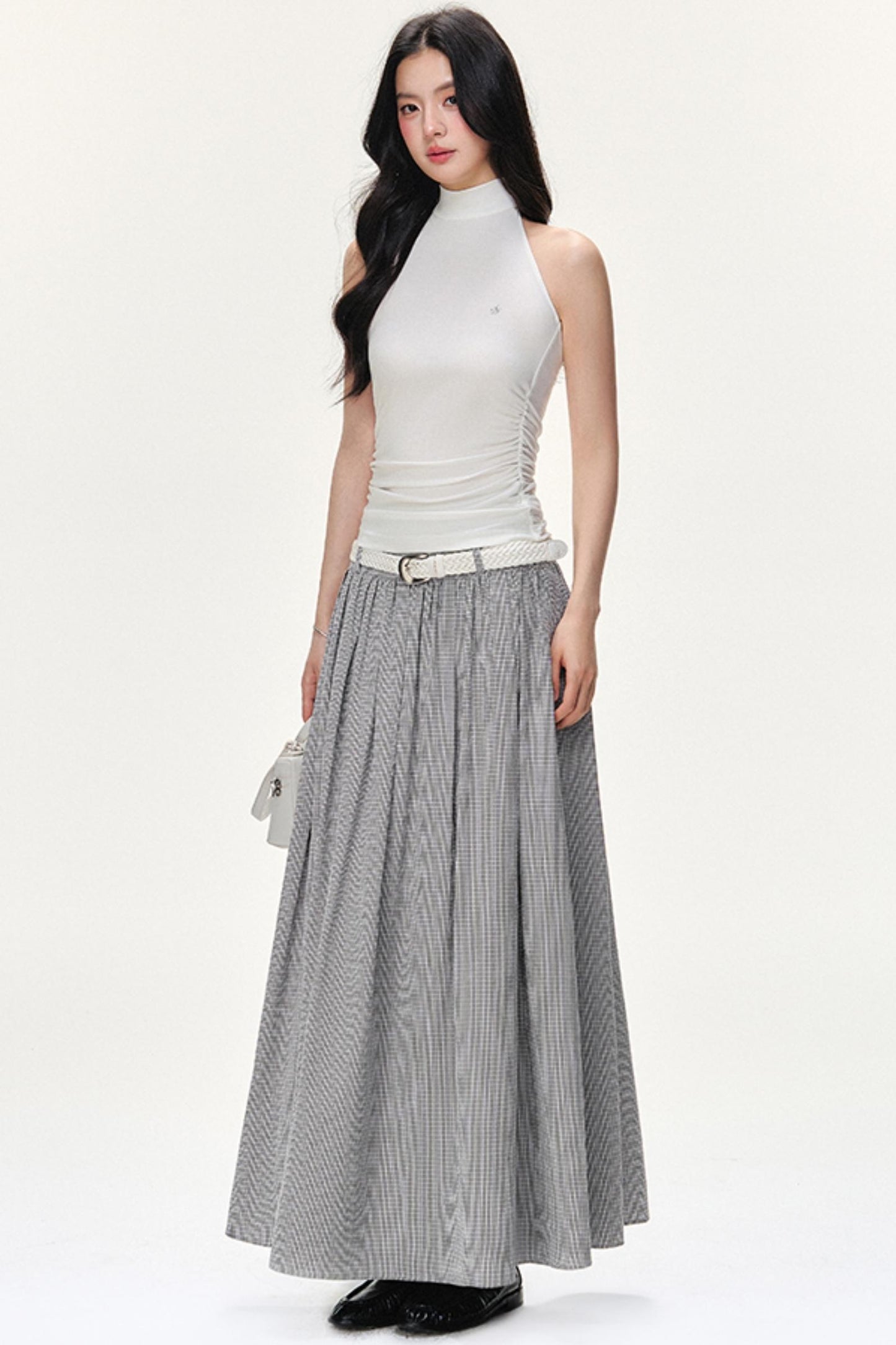Flowy Solid Flare Skirt