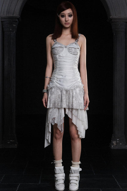 Punk Peplum Halter Dress