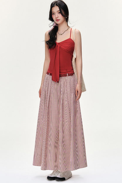 Flowy Solid Flare Skirt