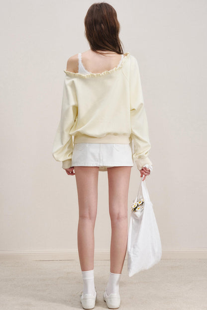 Breathing Cotton Raglan Sweatshirt