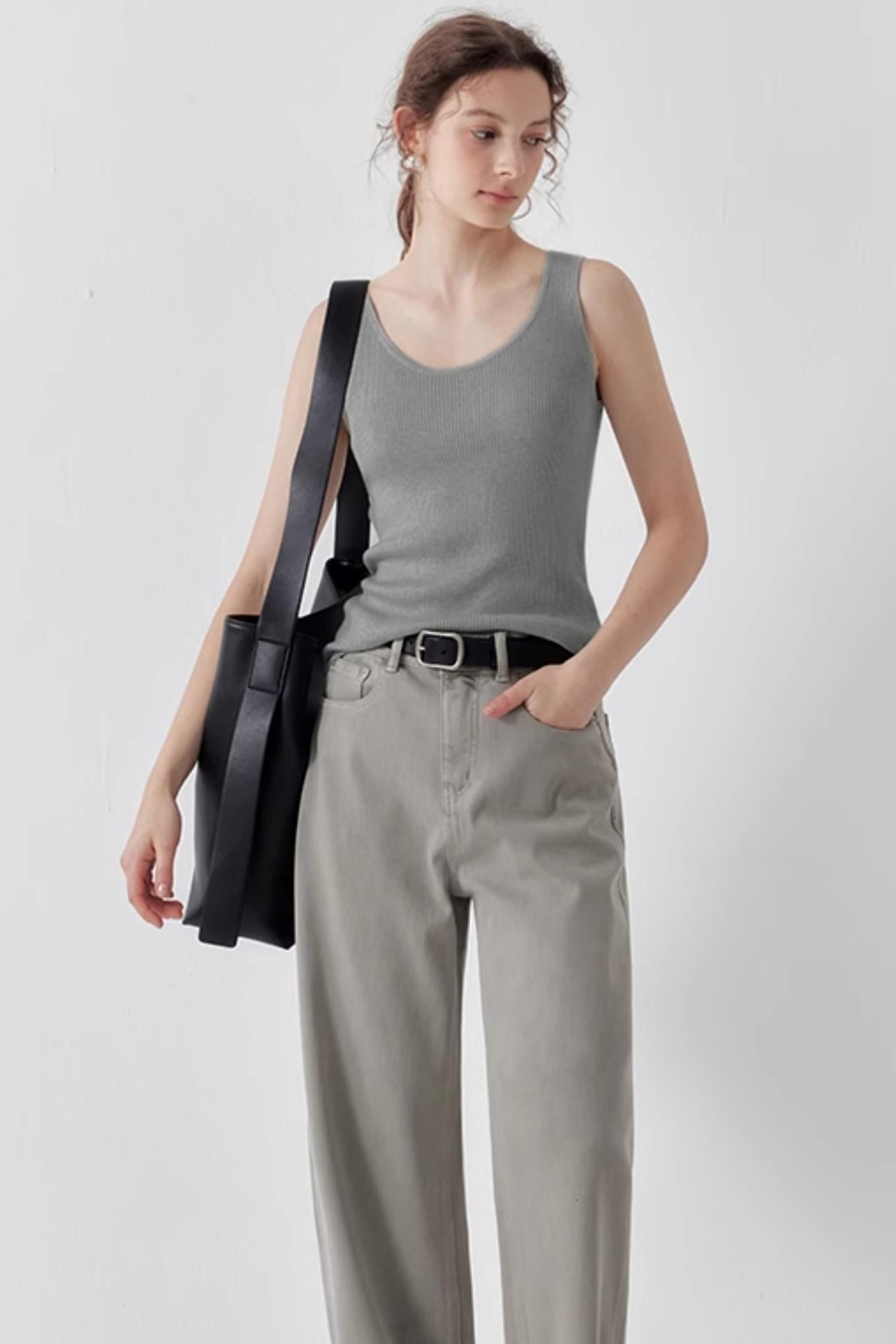 Soft Wool Knit Tank Top