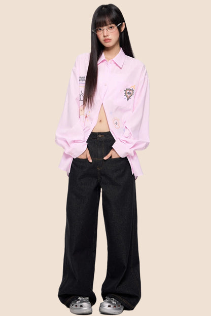 Striped Sunscreen Long Sleeve Shirt