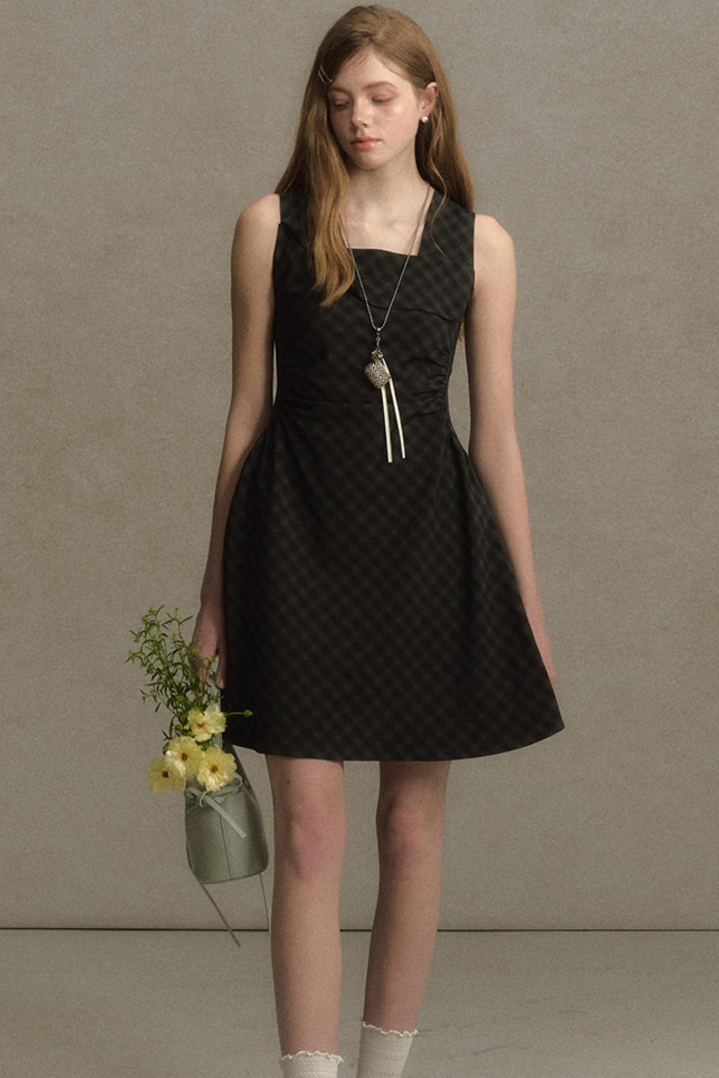 Plaid Sleeveless Dress