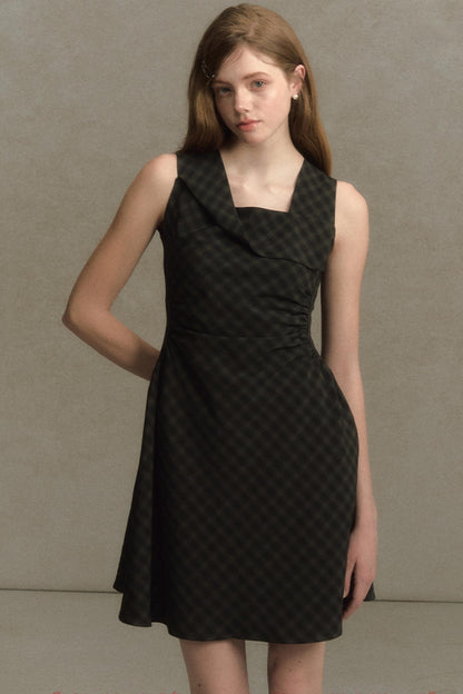 Plaid Sleeveless Dress
