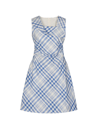 Plaid Sleeveless Dress