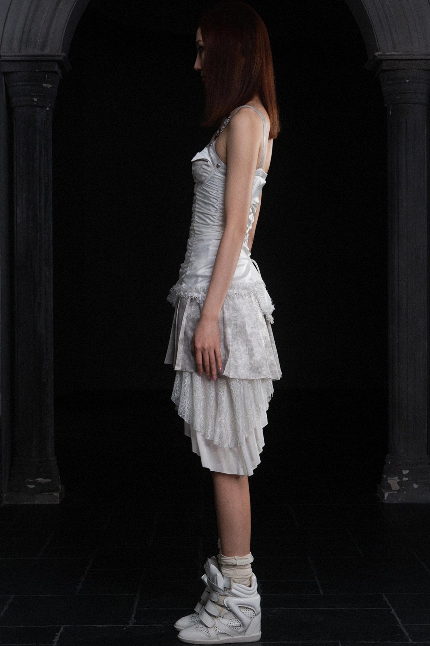 Punk Peplum Halter Dress