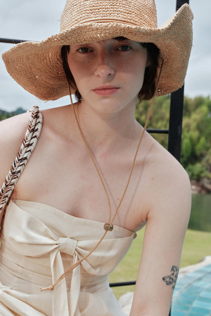 Eternal River Bandeau Top Wide-Leg Trousers Set-Up