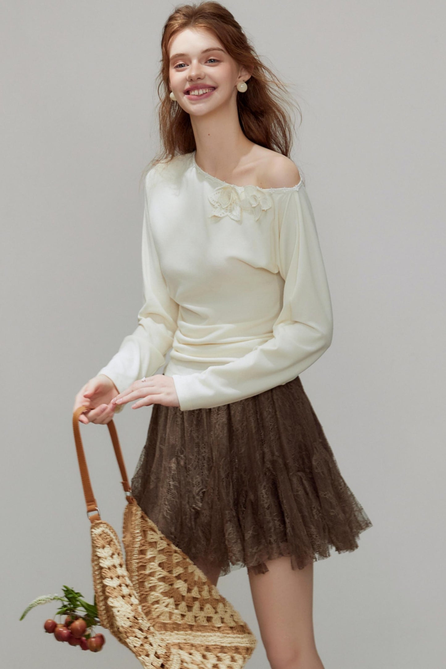 New Knitted Floral Sweater