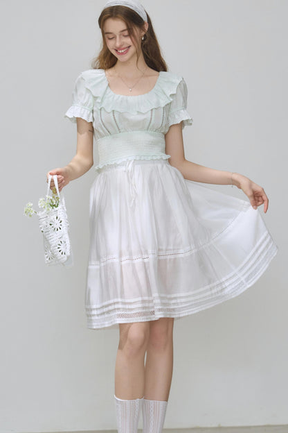 Puff Sleeve Top Skirt Set-Up