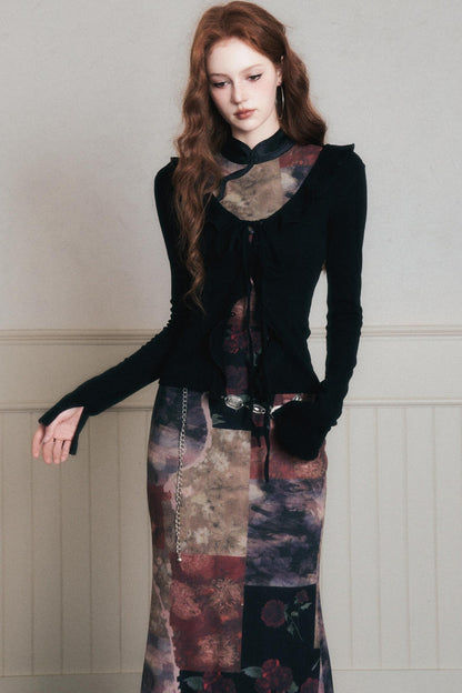 Desire Lace-Up Knitted Cardigan