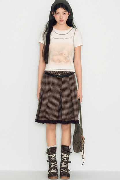 Lamb Print Short-Sleeved T-Shirt