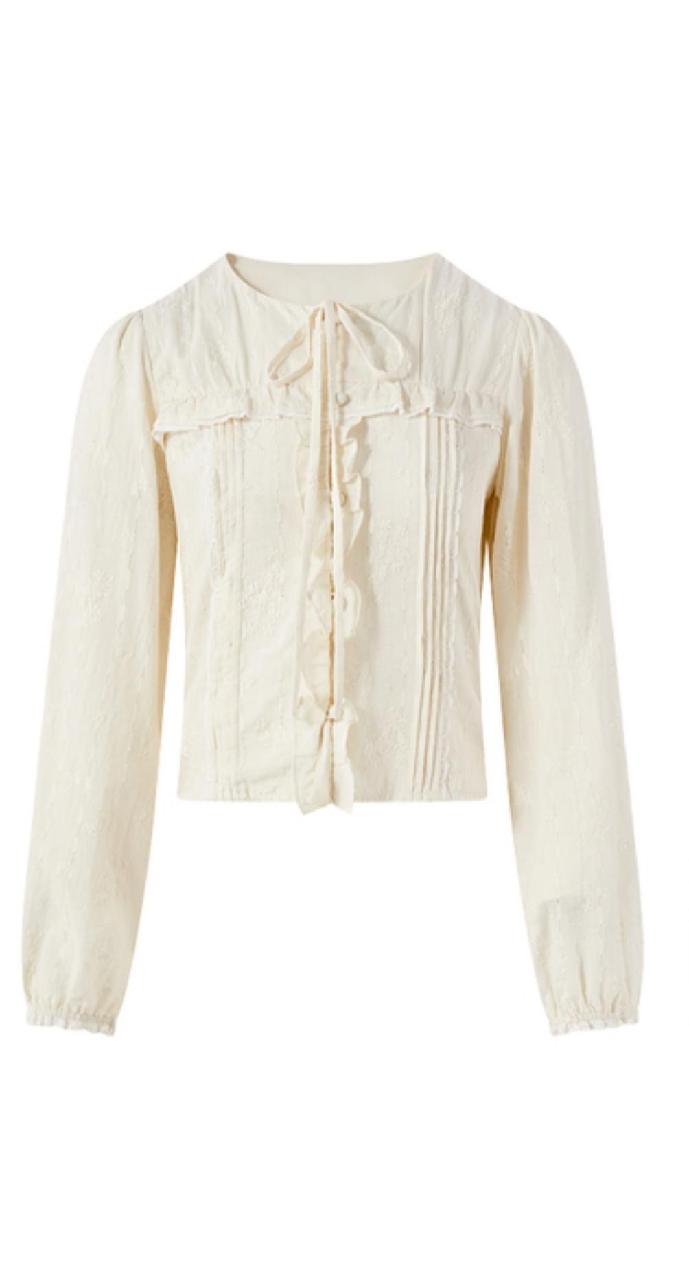 French Temperament V-Neck Shirt