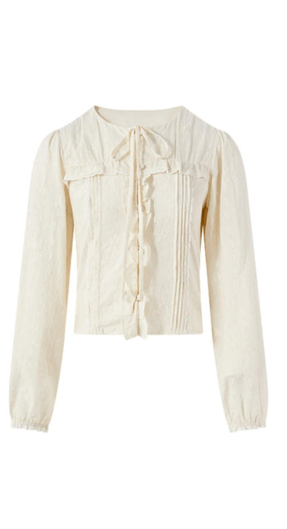 French Temperament V-Neck Shirt