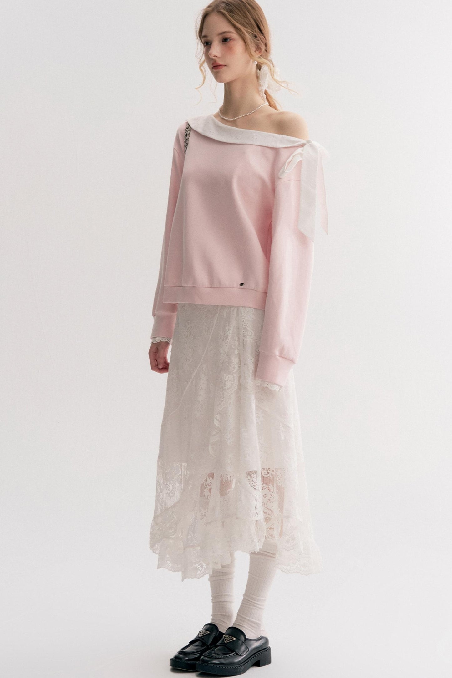 Balletcore Lace Sweatshirt