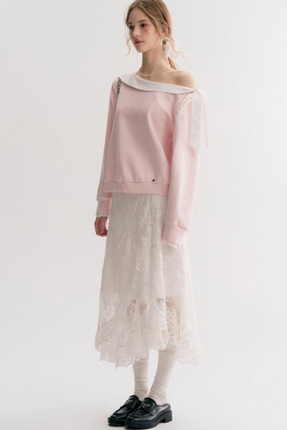 Balletcore Lace Sweatshirt