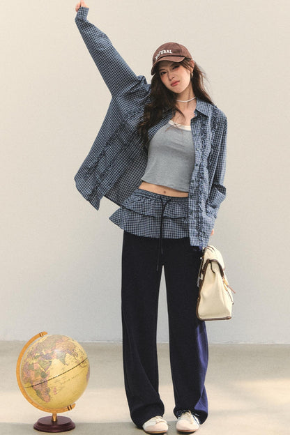 Fungus Hem Loose Fit Shirt Set-Up