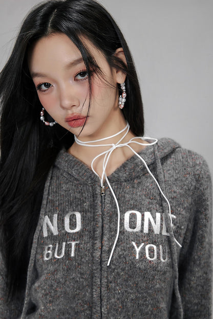 Vintage Knit Hooded Sweater