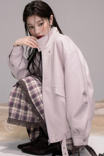 Dark Night Purple Plaid Fringe Dress