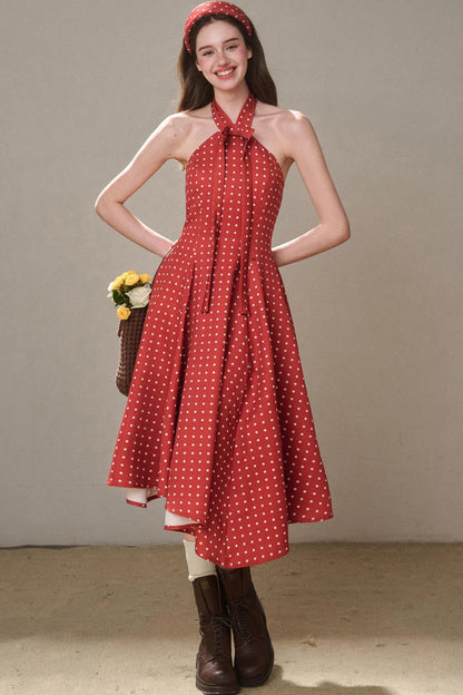 Galaxy Comfortable Retro Red Dress