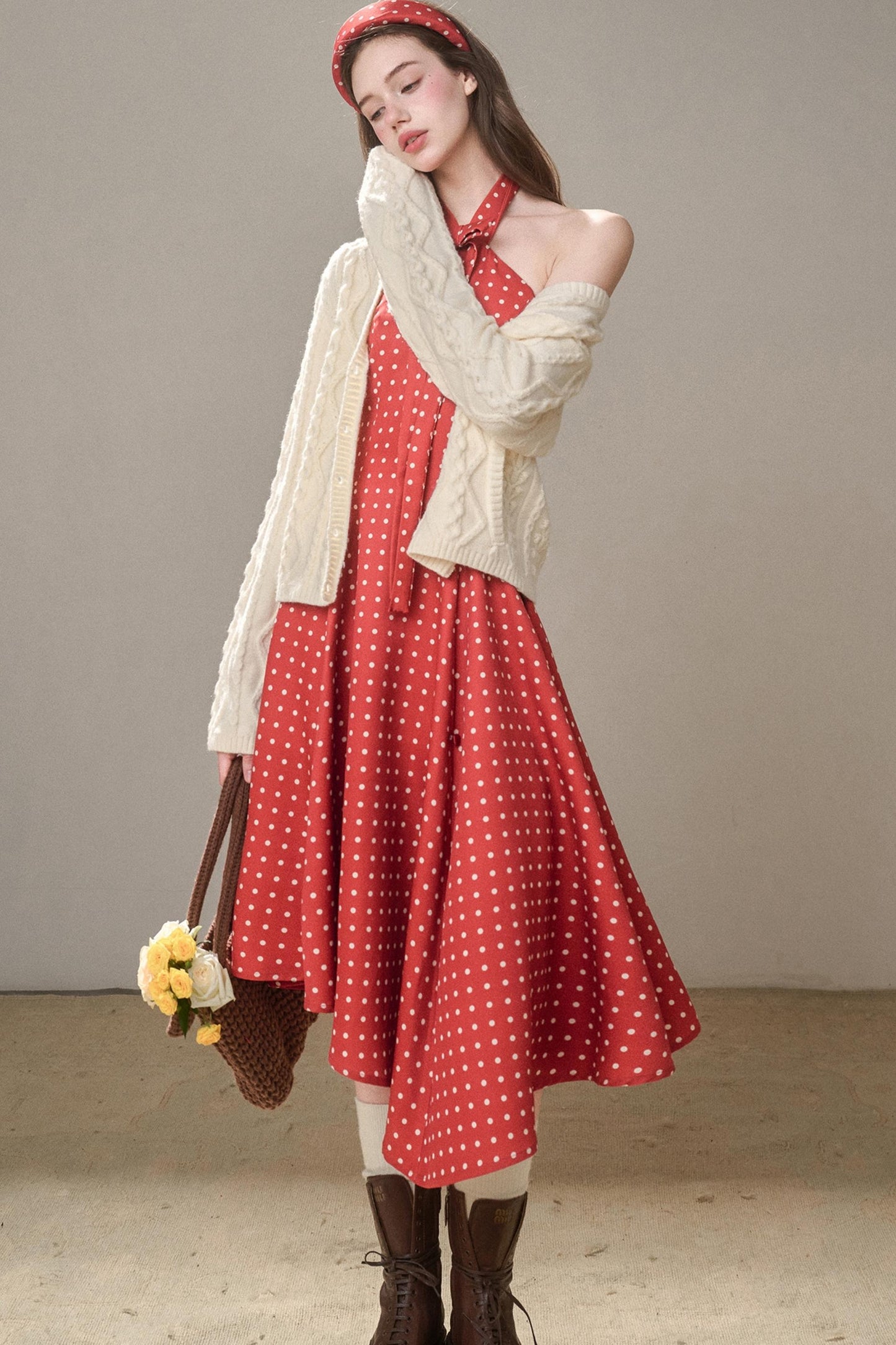 Galaxy Comfortable Retro Red Dress