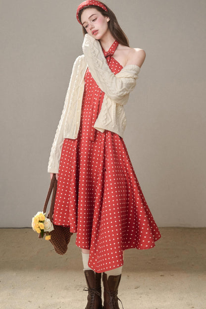 Galaxy Comfortable Retro Red Dress