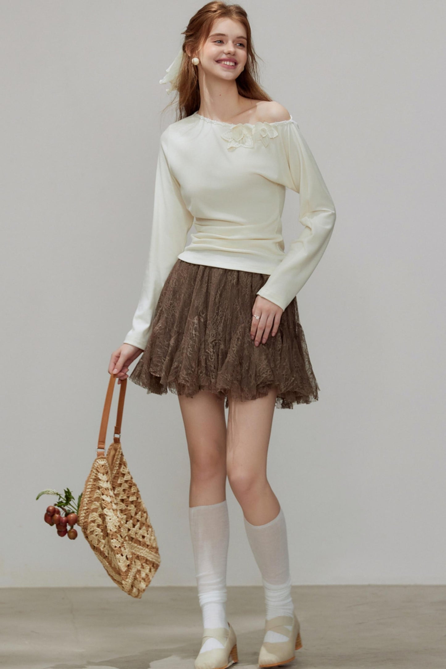 New Knitted Floral Sweater