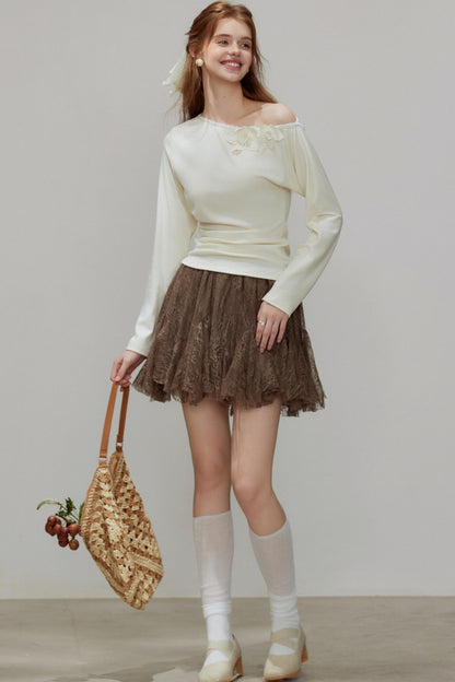 New Knitted Floral Sweater