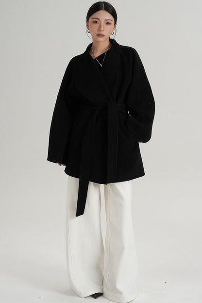 Minimalist Reversible Wool Coat