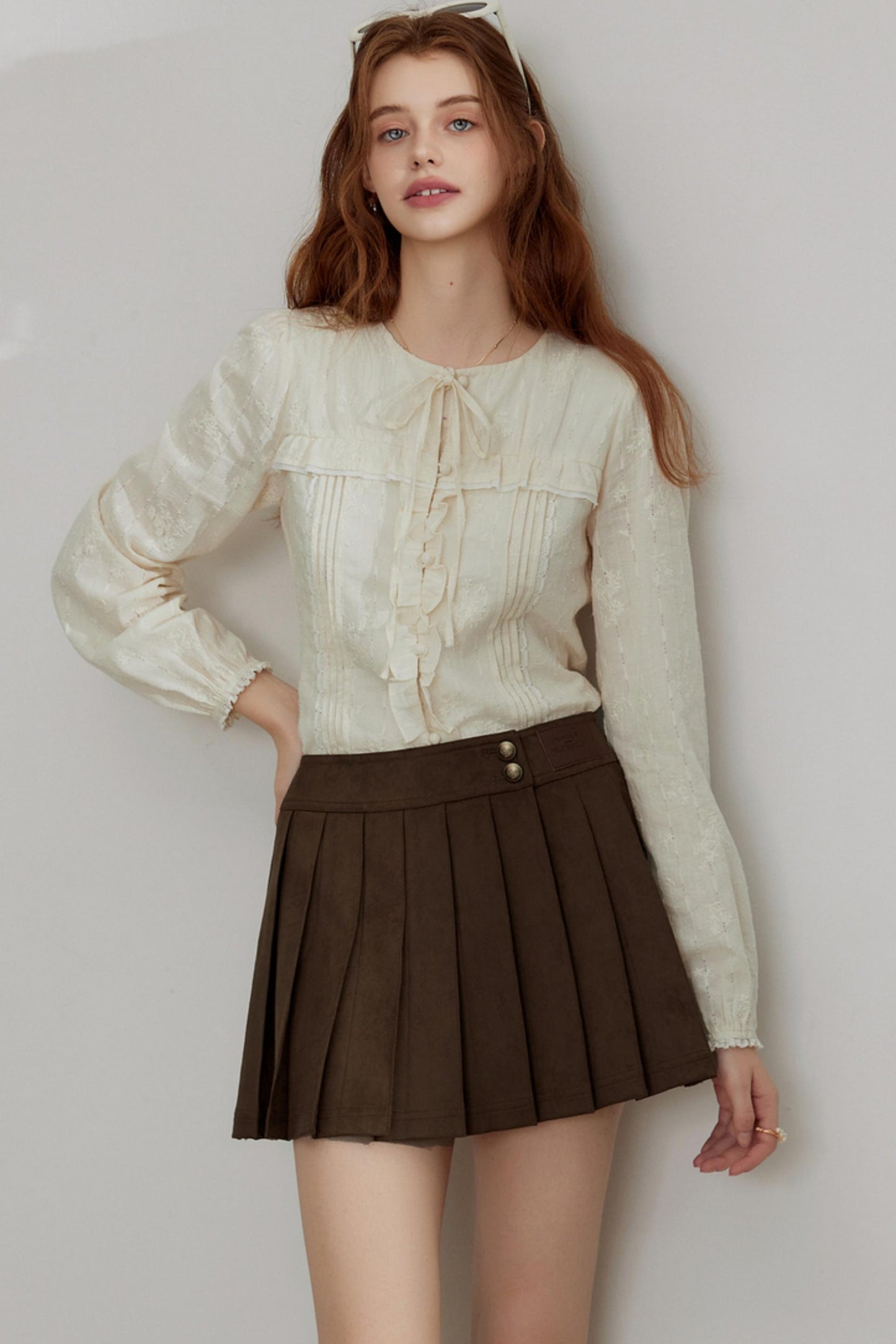 French Temperament V-Neck Shirt