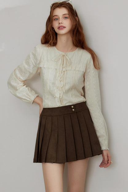 French Temperament V-Neck Shirt