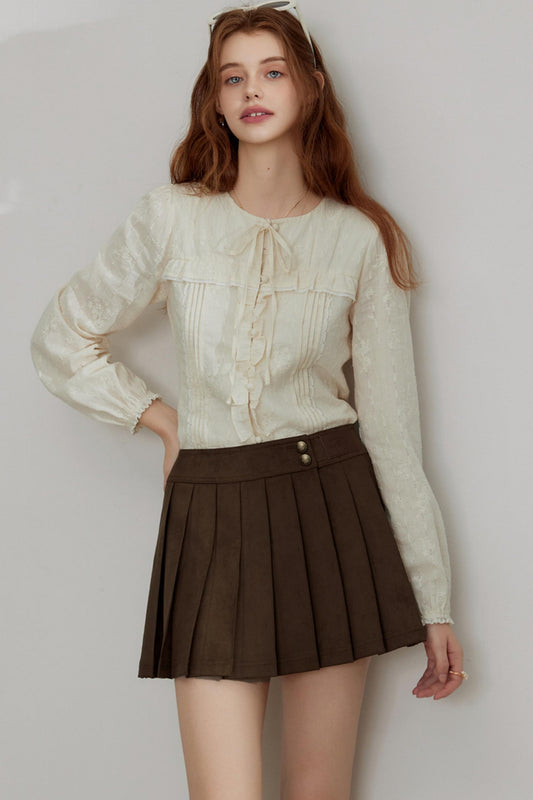 French Temperament V-Neck Shirt