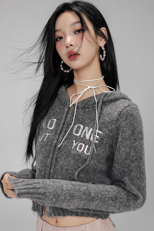 Vintage Knit Hooded Sweater