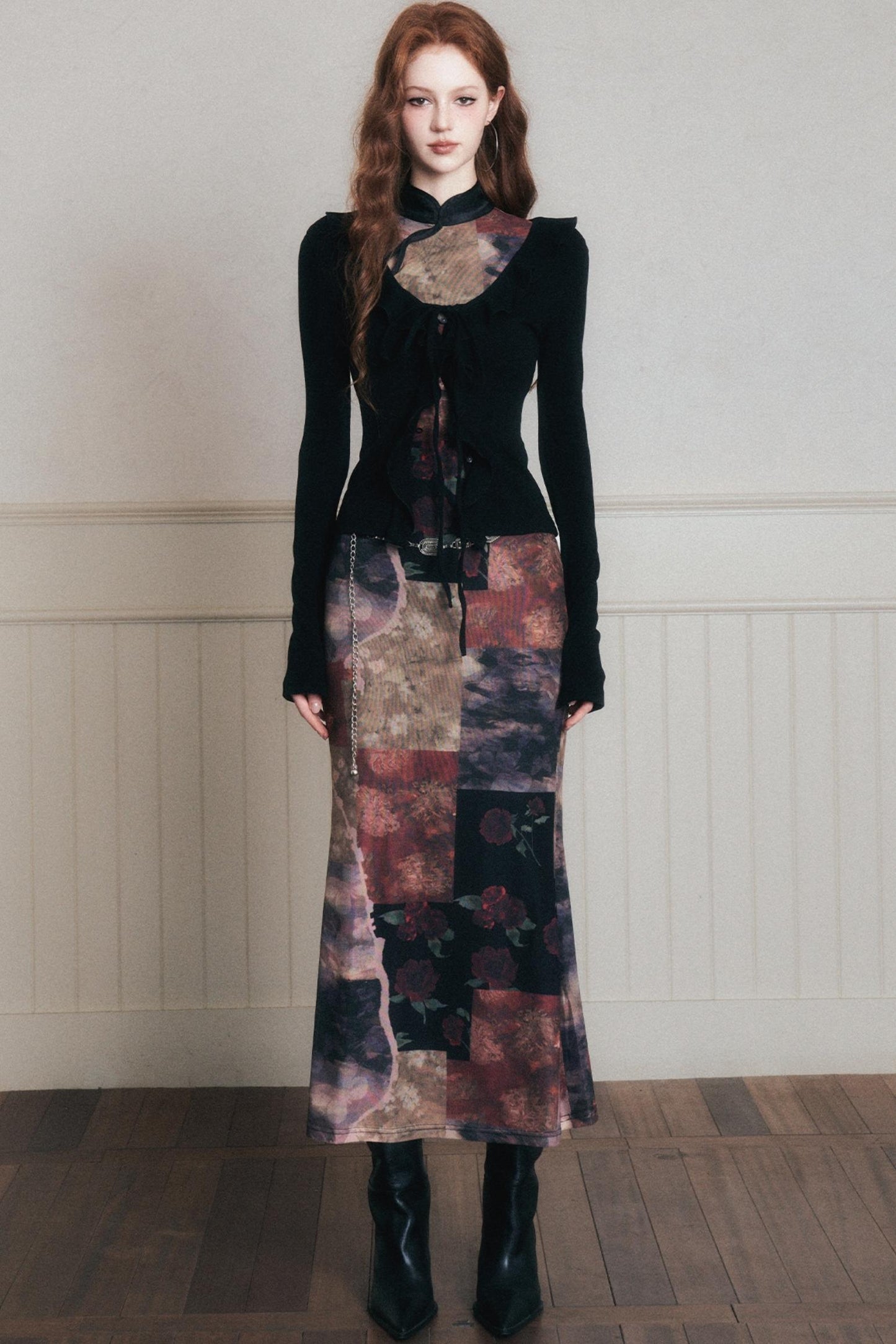 Desire Lace-Up Knitted Cardigan