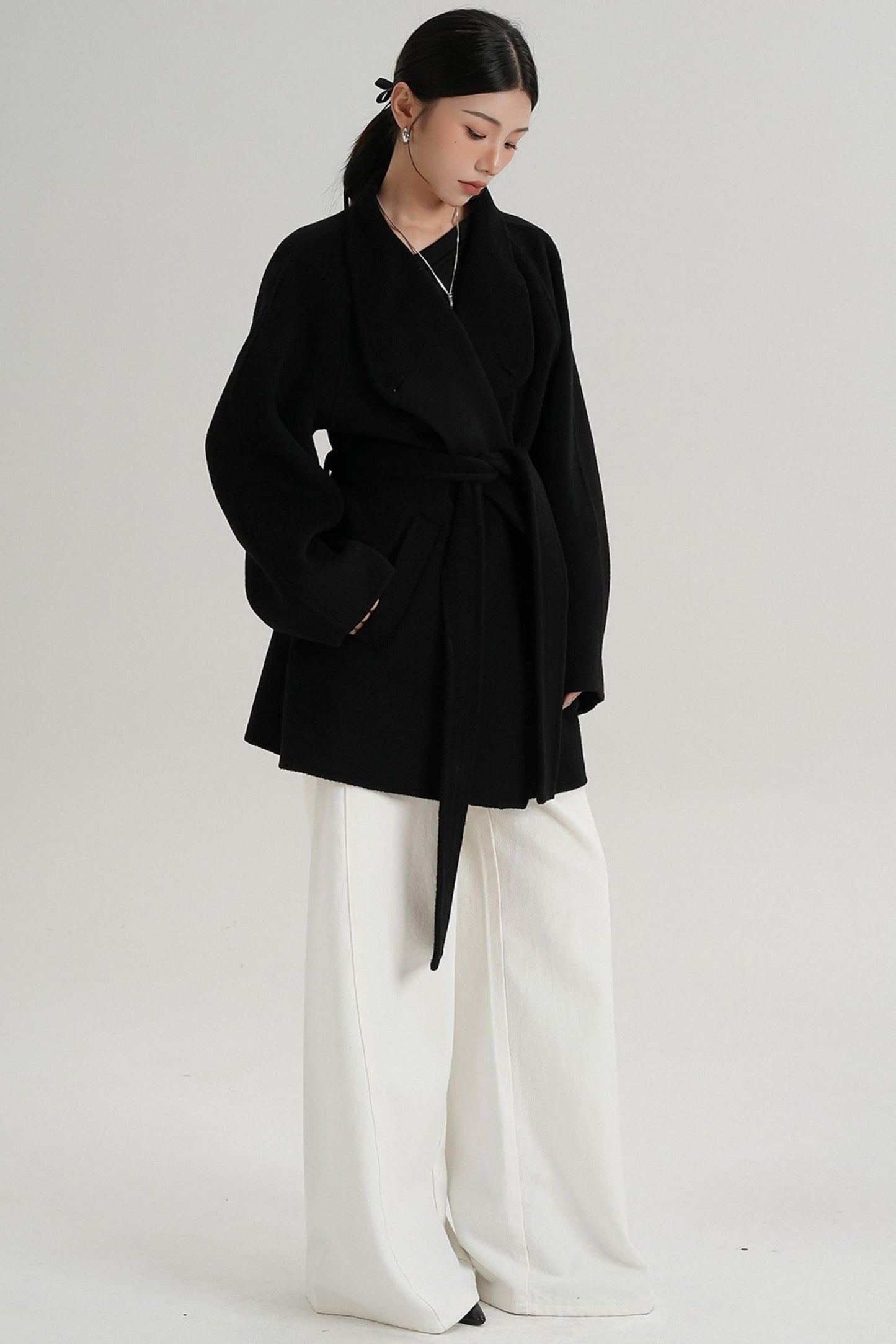 Minimalist Reversible Wool Coat
