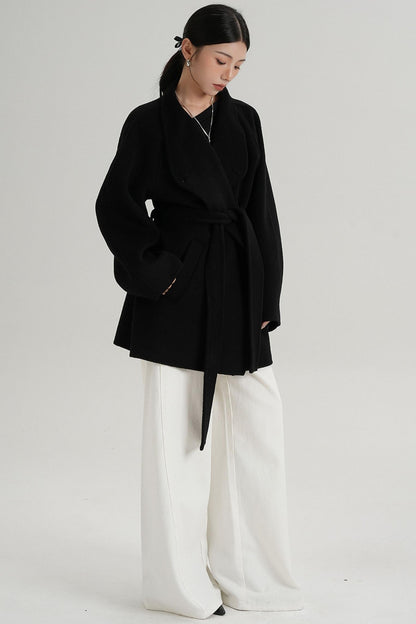 Minimalist Reversible Wool Coat